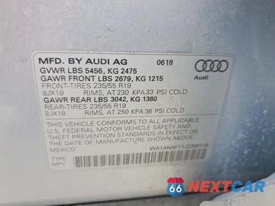 Zdjęcie 14 z 14 samochodu: 2018 AUDI Q5 PREMIUM VIN:WA1ANAFY1J2200118 - miniatura