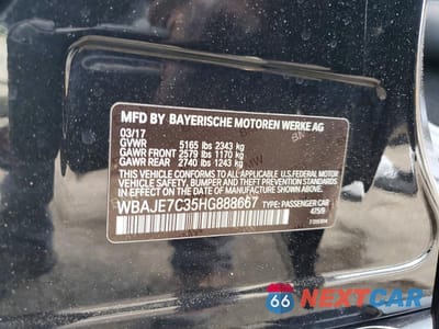 Zdjęcie 12 z 12 samochodu: 2017 BMW 540 XI VIN:WBAJE7C35HG888667 - miniatura