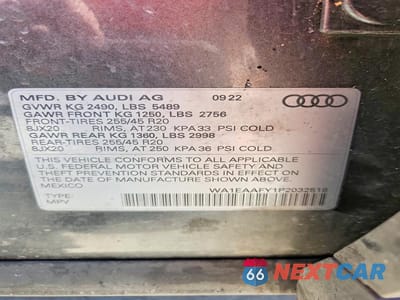 Zdjęcie 13 z 13 samochodu: 2023 AUDI Q5 PREMIUM PLUS 45 VIN:WA1EAAFY1P2032518 - miniatura