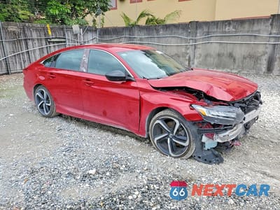 Czwarte zdjęcie samochodu z boku: 2022 HONDA ACCORD SPORT VIN:1HGCV1F31NA058725 - miniatura