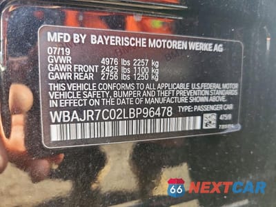 Zdjęcie 13 z 13 samochodu: 2020 BMW 530 XI VIN:WBAJR7C02LBP96478 - miniatura
