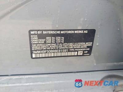 Zdjęcie 12 z 12 samochodu: 2024 BMW M340I VIN:3MW49FS08R8E81591 - miniatura