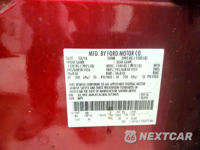 Zdjęcie 13 z 13 samochodu: 2016 LINCOLN MKX SELECT VIN:2LMTJ6KR3GBL57965 - miniatura