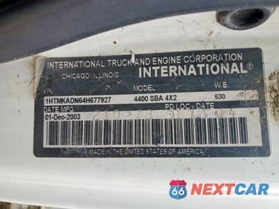 Zdjęcie 12 z 12 samochodu: 2004 INTERNATIONAL 4400 REFRIGERATED BOX TRUCK VIN:1HTMKADN64H677927 - miniatura