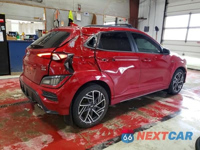 Trzecie zdjęcie samochodu z tyłu: 2022 HYUNDAI KONA N LINE VIN:KM8K3CA31NU870510 - miniatura