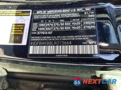Zdjęcie 13 z 13 samochodu: 2020 MERCEDES-BENZ GLE 350 4MATIC VIN:4JGFB4KB8LA013664 - miniatura