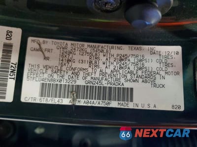 Zdjęcie 12 z 12 samochodu: 2011 TOYOTA TACOMA DOUBLE CAB VIN:5TFLU4EN8BX013229 - miniatura