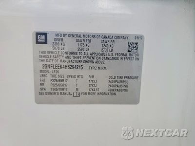 Zdjęcie 12 z 12 samochodu: 2017 CHEVROLET EQUINOX LS VIN:2GNFLEEK4H6294215 - miniatura