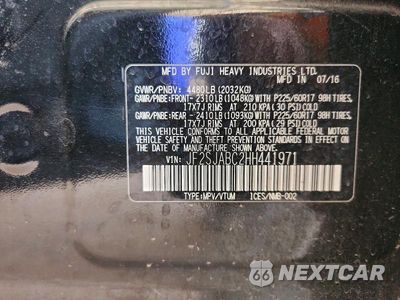 Zdjęcie 14 z 14 samochodu: 2017 SUBARU FORRESTER VIN:JF2SJABC2HH441971 - miniatura