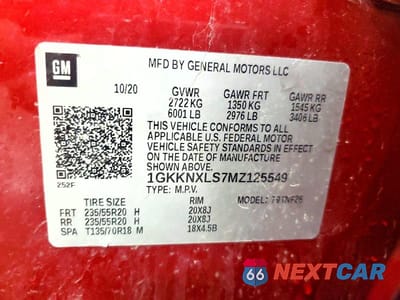 Zdjęcie 14 z 14 samochodu: 2021 GMC ACADIA DENALI VIN:1GKKNXLS7MZ125549 - miniatura