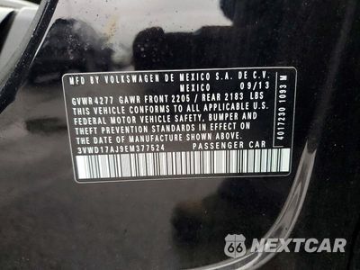 Zdjęcie 12 z 12 samochodu: 2014 VOLKSWAGEN JETTA SE VIN:3VWD17AJ9EM377524 - miniatura