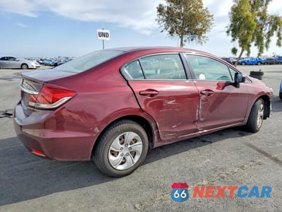 Trzecie zdjęcie samochodu z tyłu: 2015 HONDA CIVIC LX VIN:19XFB2F54FE293890 - miniatura