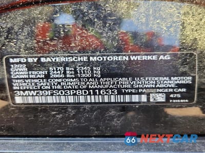 Zdjęcie 13 z 13 samochodu: 2023 BMW 330XE VIN:3MW39FS03P8D11633 - miniatura