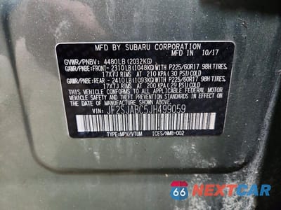 Zdjęcie 12 z 12 samochodu: 2018 SUBARU FORESTER 2.5I VIN:JF2SJABC5JH499059 - miniatura
