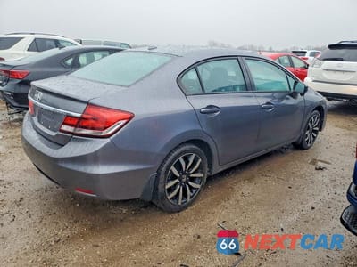 Trzecie zdjęcie samochodu z tyłu: 2014 HONDA CIVIC EXL VIN:2HGFB2F99EH514729 - miniatura