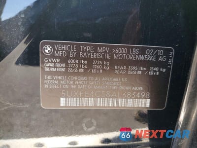 Zdjęcie 14 z 14 samochodu: 2010 BMW X5 XDRIVE30I VIN:5UXFE4C58AL383498 - miniatura