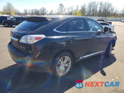 Trzecie zdjęcie samochodu z tyłu: 2010 LEXUS RX 450H BASE VIN:JTJZB1BA7A2401237 - miniatura