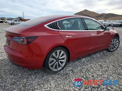 Trzecie zdjęcie samochodu z tyłu: 2018 TESLA MODEL 3 VIN:5YJ3E1EA5JF024416 - miniatura