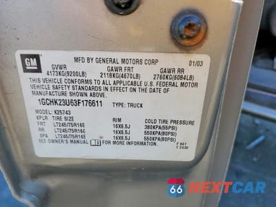 Zdjęcie 12 z 12 samochodu: 2003 CHEVROLET SILVERADO K2500 HEAVY DUTY VIN:1GCHK23U63F176611 - miniatura
