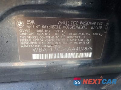 Zdjęcie 12 z 12 samochodu: 2010 BMW 335 XI VIN:WBAPL3C54AA407875 - miniatura