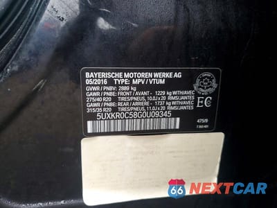 Zdjęcie 13 z 13 samochodu: 2016 BMW X5 XDRIVE35I VIN:5UXKR0C58G0U09345 - miniatura