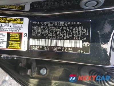 Zdjęcie 12 z 12 samochodu: 2025 TOYOTA CAMRY SE VIN:4T1DAACK6SU049826 - miniatura