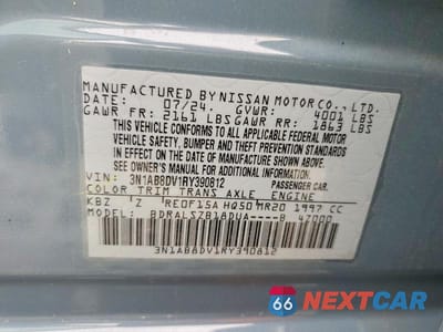 Zdjęcie 12 z 12 samochodu: 2024 NISSAN SENTRA SR VIN:3N1AB8DV1RY390812 - miniatura