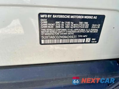 Zdjęcie 10 z 10 samochodu: 2022 BMW X5 XDRIVE45E VIN:5UXTA6C02N9M26931 - miniatura