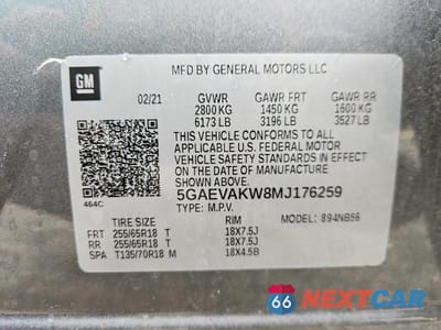 Zdjęcie 13 z 13 samochodu: 2021 BUICK ENCLAVE ESSENCE VIN:5GAEVAKW8MJ176259 - miniatura