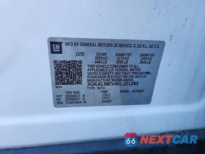 Zdjęcie 13 z 13 samochodu: 2019 GMC TERRAIN SLE VIN:3GKALMEV4KL221263 - miniatura