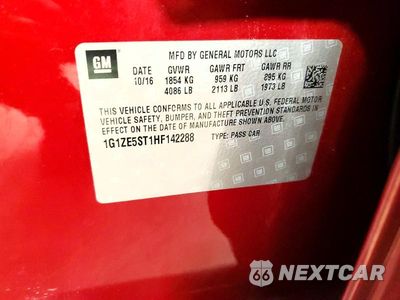 Zdjęcie 12 z 12 samochodu: 2017 CHEVROLET MALIBU LT VIN:1G1ZE5ST1HF142288 - miniatura