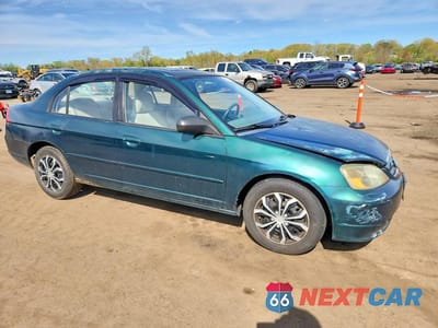 Czwarte zdjęcie samochodu z boku: 2001 HONDA CIVIC EX VIN:2HGES26701H536221 - miniatura
