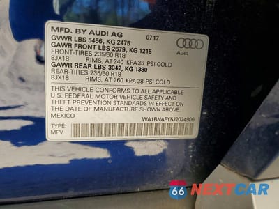 Zdjęcie 13 z 13 samochodu: 2018 AUDI Q5 PREMIUM PLUS VIN:WA1BNAFY5J2024906 - miniatura