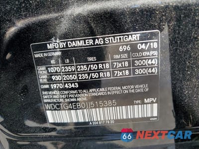Zdjęcie 14 z 14 samochodu: 2018 MERCEDES-BENZ GLA 250 VIN:WDCTG4EB0JJ515385 - miniatura