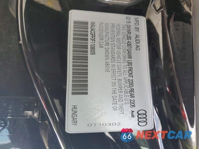 Zdjęcie 13 z 13 samochodu: 2015 AUDI A3 VIN:WAUACGFF0F1108005 - miniatura
