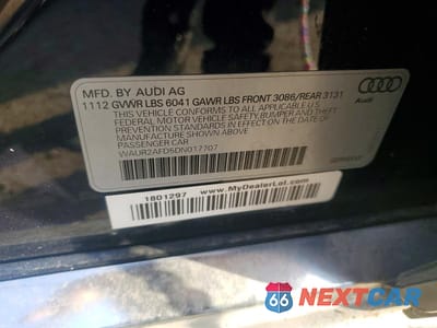 Zdjęcie 12 z 12 samochodu: 2013 AUDI A8 L QUATTRO VIN:WAUR2AFD5DN017707 - miniatura