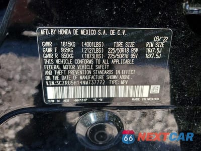 Zdjęcie 14 z 14 samochodu: 2022 HONDA HR-V SPORT VIN:3CZRU5H14NM737772 - miniatura