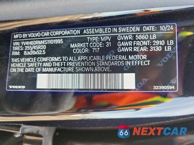 Zdjęcie 14 z 14 samochodu: 2025 VOLVO XC60 ULTRA VIN:YV4H60RM4S1101995 - miniatura