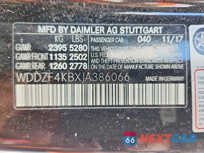 Zdjęcie 12 z 12 samochodu: 2018 MERCEDES-BENZ E 300 4MATIC VIN:WDDZF4KBXJA386066 - miniatura