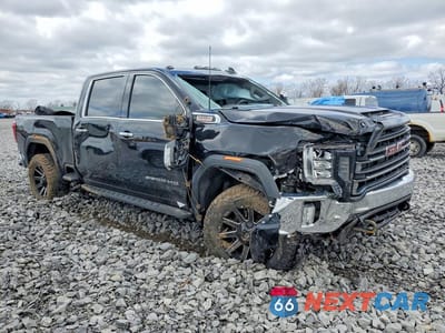Czwarte zdjęcie samochodu z boku: 2022 GMC SIERRA K3500 SLT VIN:1GT49UEY8NF232329 - miniatura