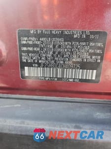 Zdjęcie 13 z 13 samochodu: 2012 SUBARU FORESTER 2.5X PREMIUM VIN:JF2SHBDC4CH409725 - miniatura
