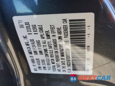 Zdjęcie 12 z 12 samochodu: 2012 HONDA ACCORD EX VIN:1HGCS1B70CA000328 - miniatura