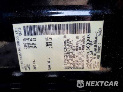 Zdjęcie 12 z 12 samochodu: 2017 NISSAN MAXIMA PLATINUM VIN:1N4AA6AP3HC363005 - miniatura
