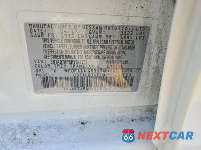 Zdjęcie 13 z 13 samochodu: 2017 NISSAN SENTRA S VIN:3N1AB7AP6HY311763 - miniatura