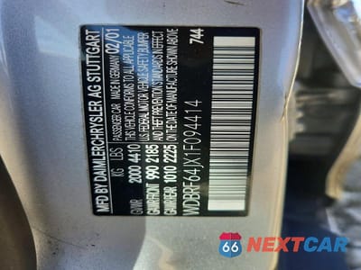 Zdjęcie 12 z 12 samochodu: 2001 MERCEDES-BENZ C 320 VIN:WDBRF64JX1F094414 - miniatura