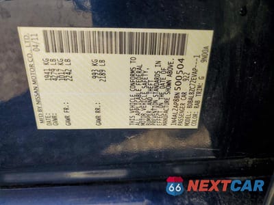 Zdjęcie 12 z 12 samochodu: 2011 NISSAN ALTIMA 2.5 VIN:1N4AL2AP8BN500504 - miniatura