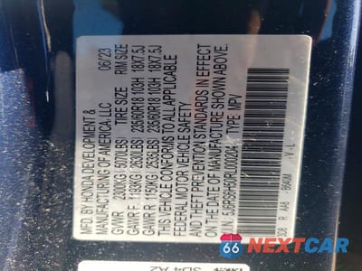 Zdjęcie 12 z 12 samochodu: 2024 HONDA CR-V SPORT VIN:5J6RS6H50RL000204 - miniatura