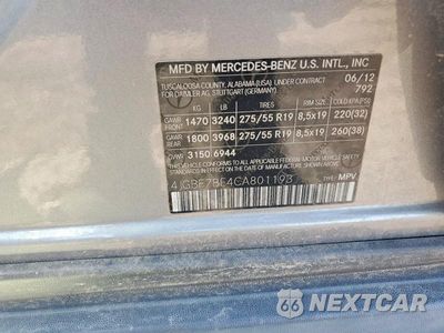 Zdjęcie 13 z 13 samochodu: 2012 MERCEDES-BENZ GL 450 4MATIC VIN:4JGBF7BE4CA801193 - miniatura