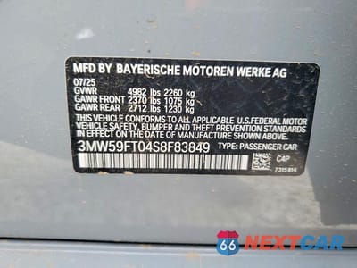 Zdjęcie 13 z 13 samochodu: 2025 BMW M340I VIN:3MW59FT04S8F83849 - miniatura