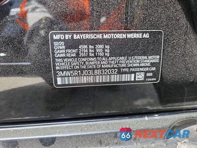 Zdjęcie 12 z 12 samochodu: 2020 BMW 330I VIN:3MW5R1J03L8B32032 - miniatura